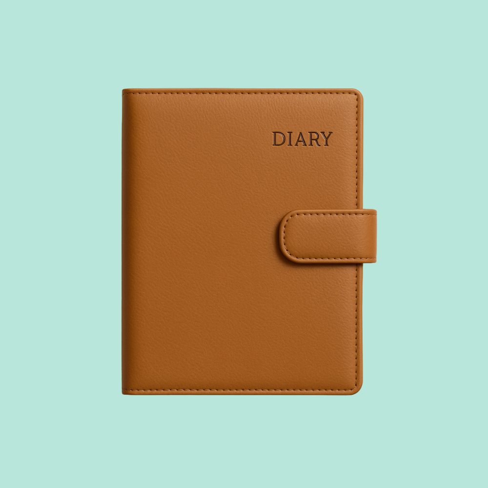 Camel Tan Leatherette Diaries