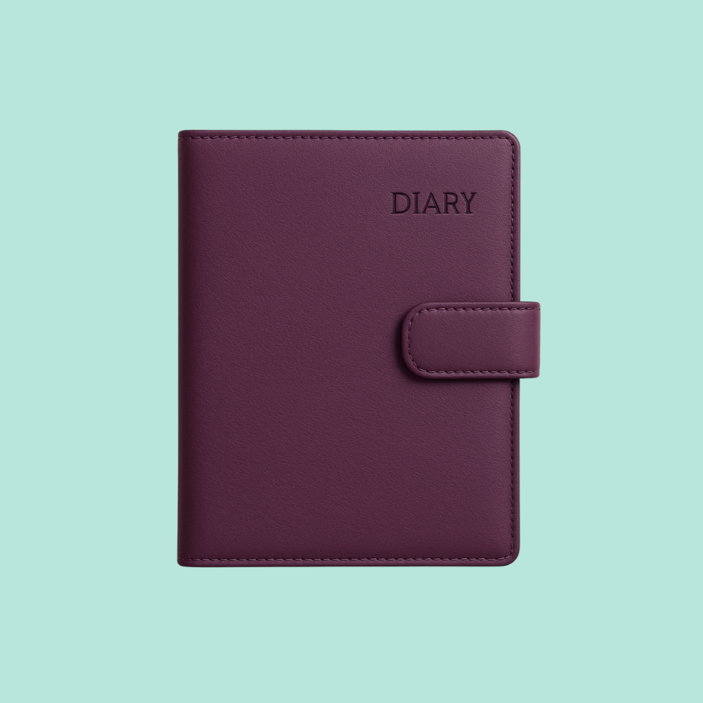 Plum Purple Leatherette Diary