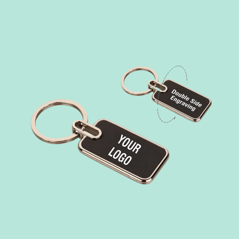 Rectangular Metal Keychains