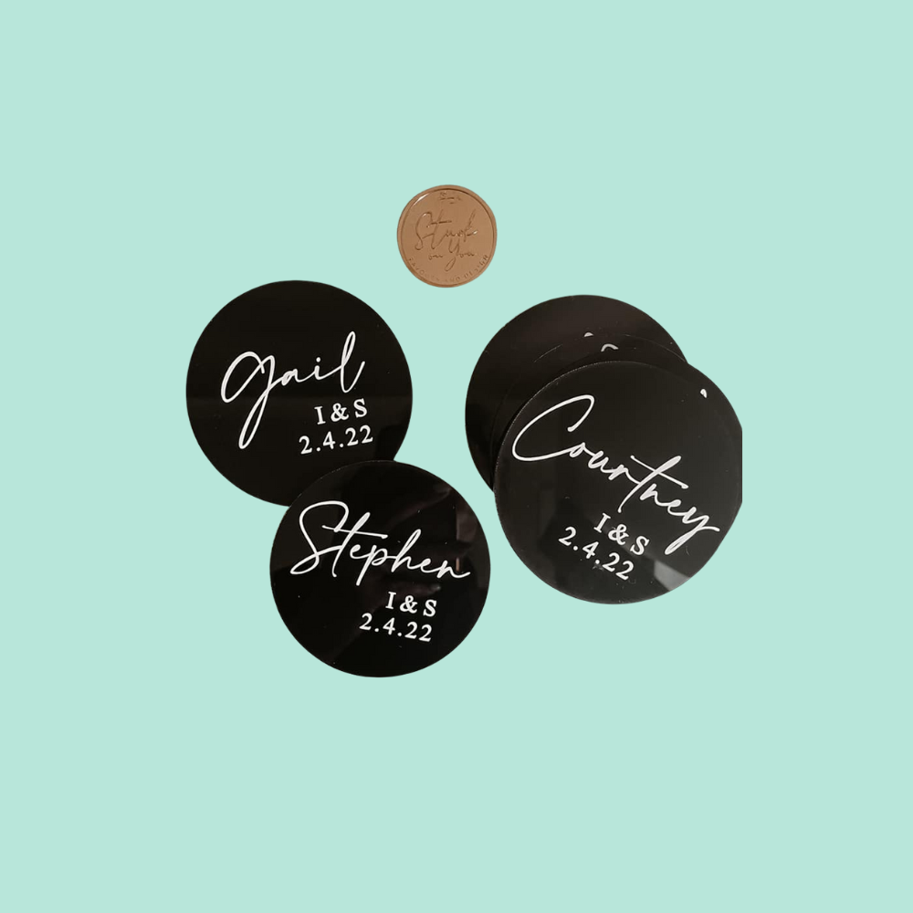 Black Acrylic Photo Coasters