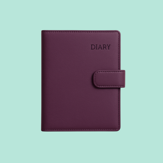 Plum Purple Leatherette Diary