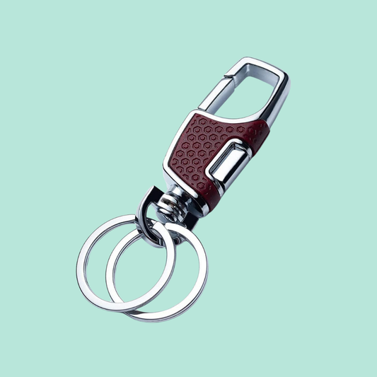 Silver Hook & Loop Engraved Keychains