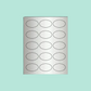 Oval Metallic Silver Paper Labels