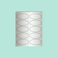 Oval Metallic Silver Paper Labels