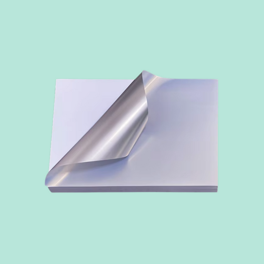 Square Metallic Silver Paper Labels